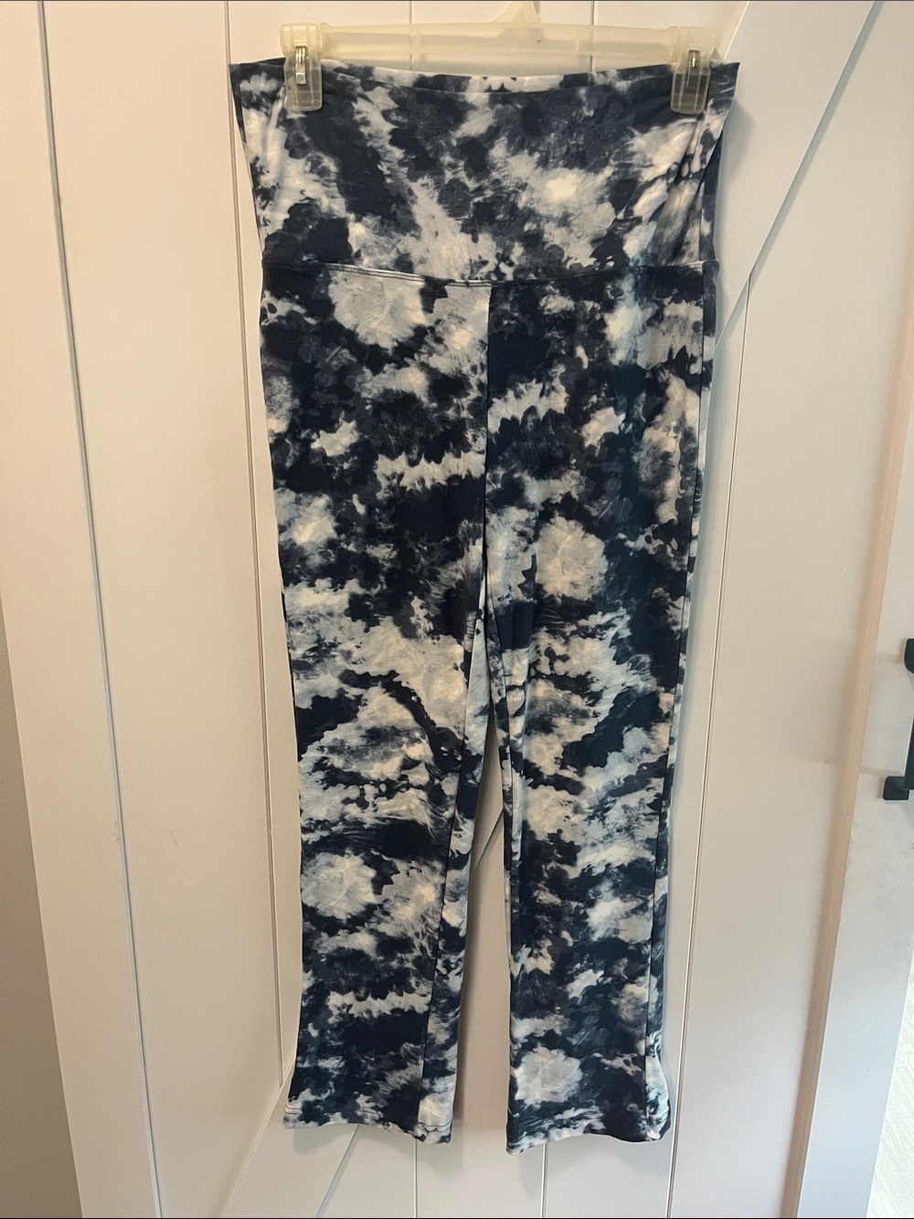 Bobbie Brooks Black and White Tie-Dye Track Pants